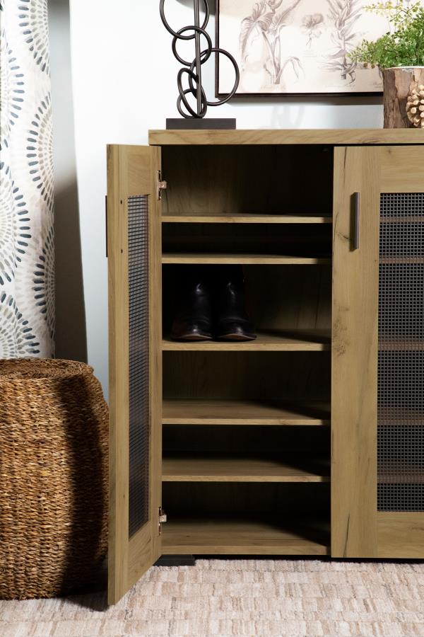 Bristol 6-shelf Engineered Wood Shoe Cabinet Golden Oak - 951107