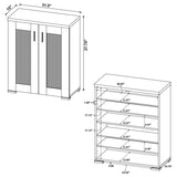 Bristol 6-shelf Engineered Wood Shoe Cabinet Golden Oak - 951107