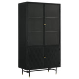 Santiago 4-door Metal Tall Storage Cabinet Matte Black - 951134
