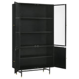 Santiago 4-door Metal Tall Storage Cabinet Matte Black - 951134