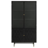 Santiago 4-door Metal Tall Storage Cabinet Matte Black - 951134