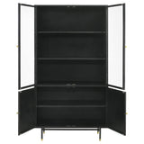 Santiago 4-door Metal Tall Storage Cabinet Matte Black - 951134