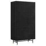 Santiago 4-door Metal Tall Storage Cabinet Matte Black - 951134