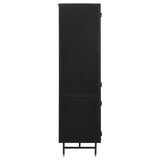 Santiago 4-door Metal Tall Storage Cabinet Matte Black - 951134