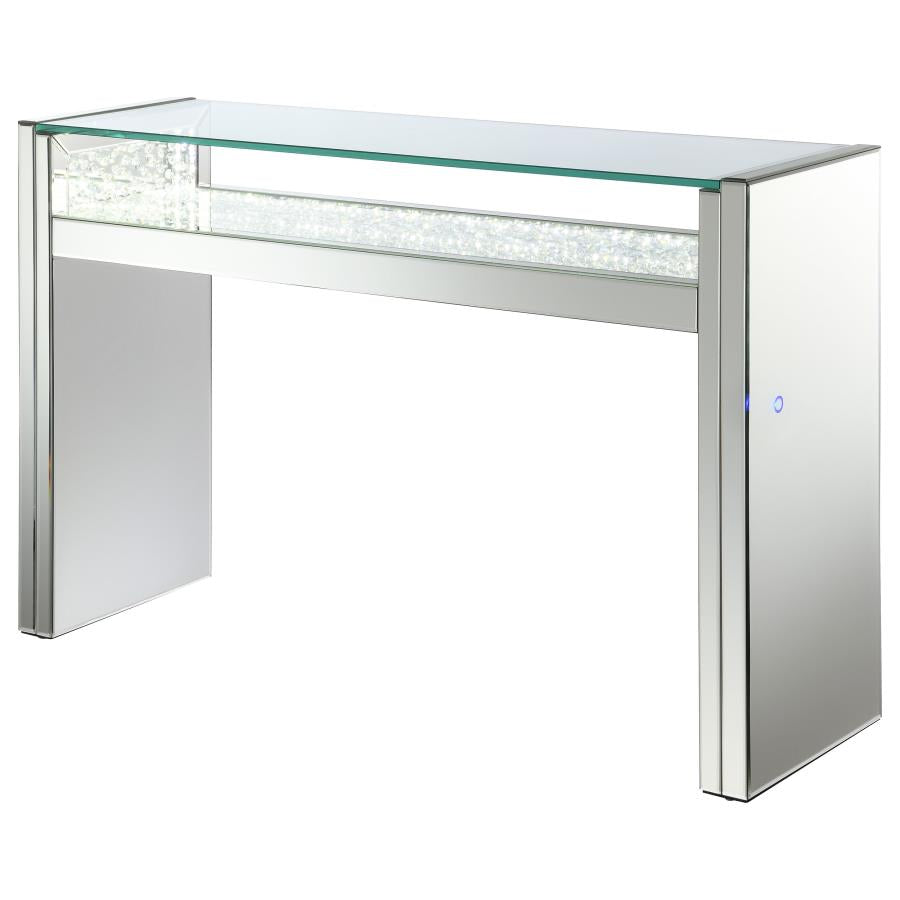 Edna Mirrored Console Table LED Lighting Silver - 951766