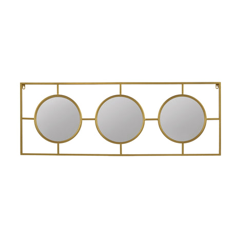 3 Mirror Piece Wall Mirror InRectangular Frame, Home Wall Decor For Bedroom Living Room