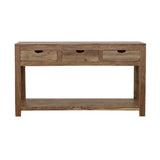 Esther 3-drawer Wood Console Table Natural Sheesham - 952853