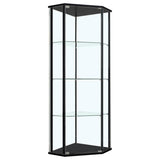 Zenobia 4-shelf Curio Cabinet Display Case Black - 953234