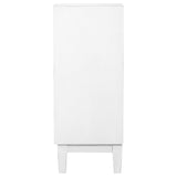 Gambon 2-door Wood Honeycomb Pattern Accent Cabinet White - 953401