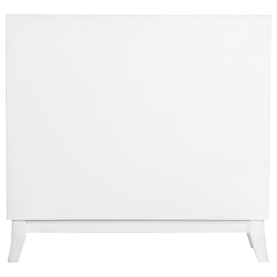 Gambon 2-door Wood Honeycomb Pattern Accent Cabinet White - 953401