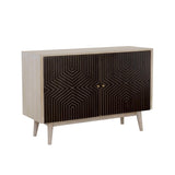 Ixora 2-door Wood Accent Cabinet White Washed and Black - 953430