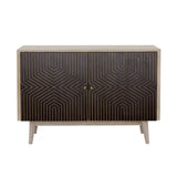 Ixora 2-door Wood Accent Cabinet White Washed and Black - 953430
