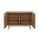 Ixora 2-door Wood Accent Cabinet White Washed and Black - 953430