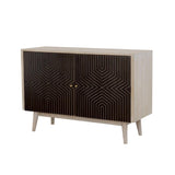 Ixora 2-door Wood Accent Cabinet White Washed and Black - 953430