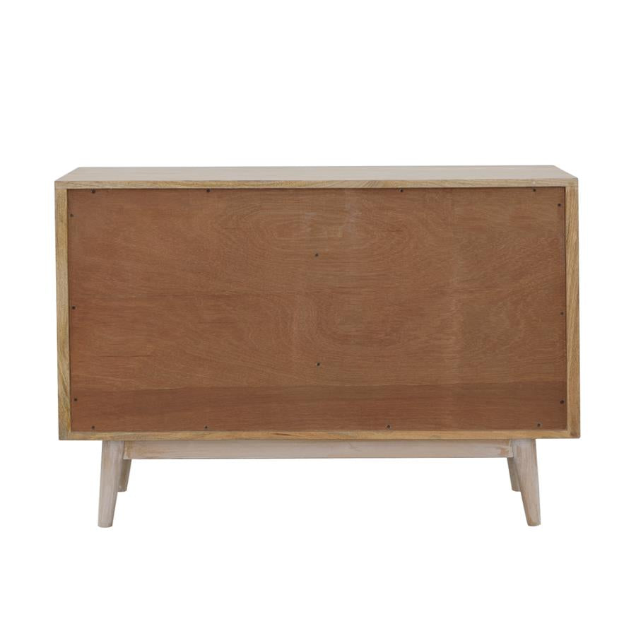 Ixora 2-door Wood Accent Cabinet White Washed and Black - 953430