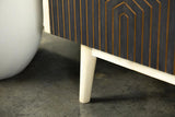 Ixora 2-door Wood Accent Cabinet White Washed and Black - 953430