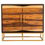 Zara 2-door 40-inch Wood Accent Storage Cabinet Black Walnut - 953447