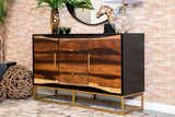 Zara 2-door 57-inch Wood Accent Storage Cabinet Black Walnut - 953466