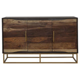 Zara 2-door 57-inch Wood Accent Storage Cabinet Black Walnut - 953466