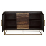 Zara 2-door 57-inch Wood Accent Storage Cabinet Black Walnut - 953466