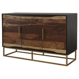 Zara 2-door 57-inch Wood Accent Storage Cabinet Black Walnut - 953466