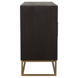 Zara 2-door 57-inch Wood Accent Storage Cabinet Black Walnut - 953466