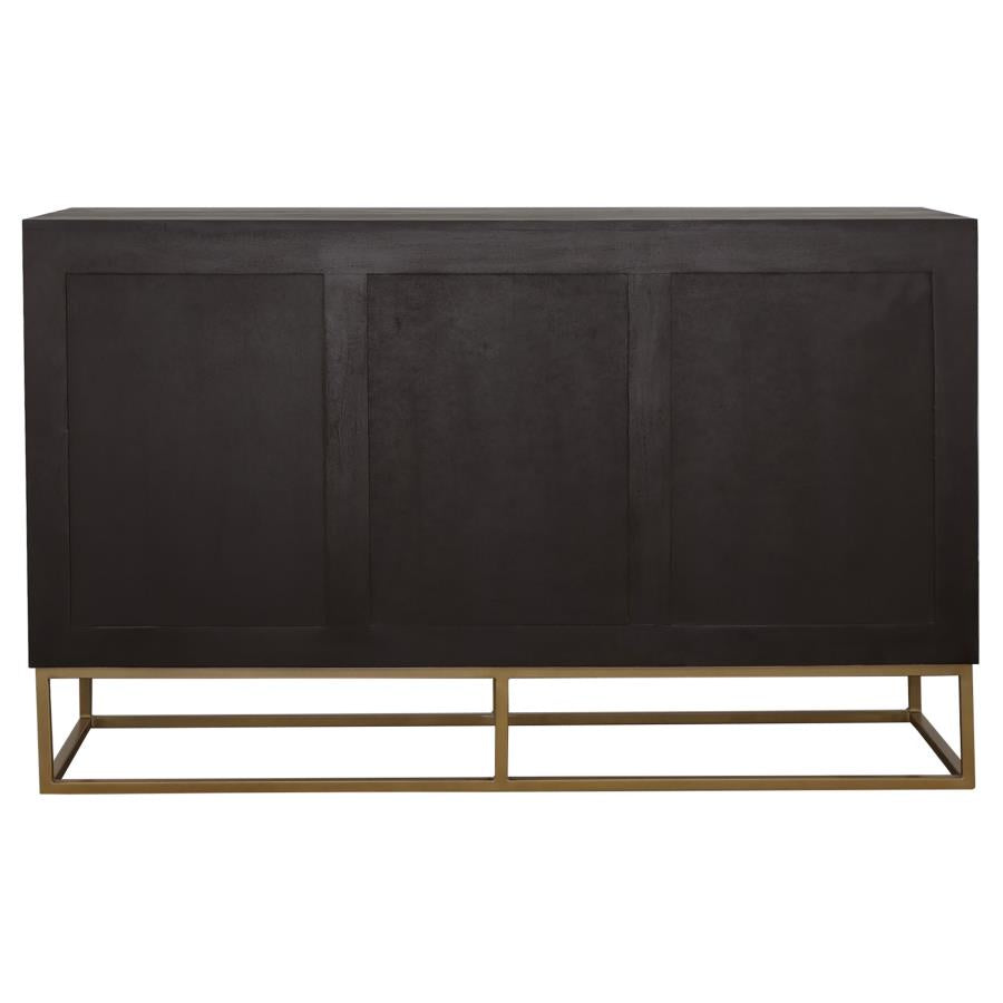 Zara 2-door 57-inch Wood Accent Storage Cabinet Black Walnut - 953466