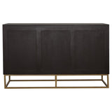 Zara 2-door 57-inch Wood Accent Storage Cabinet Black Walnut - 953466