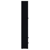 Hawthorne 4-shelf Glass Door Cabinet with Drawers Black - 953478