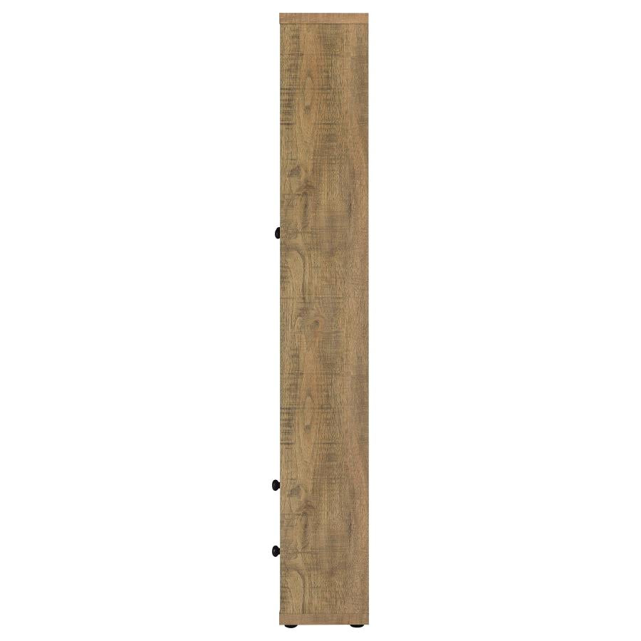 Hawthorne 4-shelf Glass Door Tall Cabinet with Drawers Mango - 953479