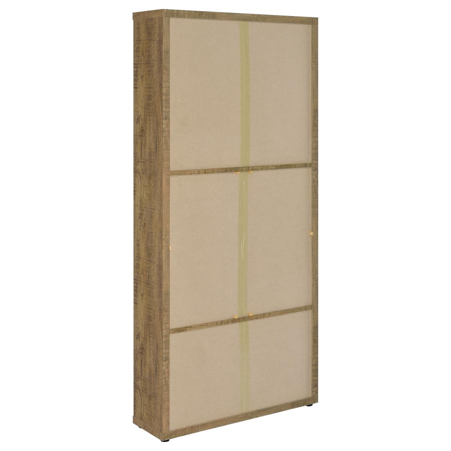 Hawthorne 4-shelf Glass Door Tall Cabinet with Drawers Mango - 953479