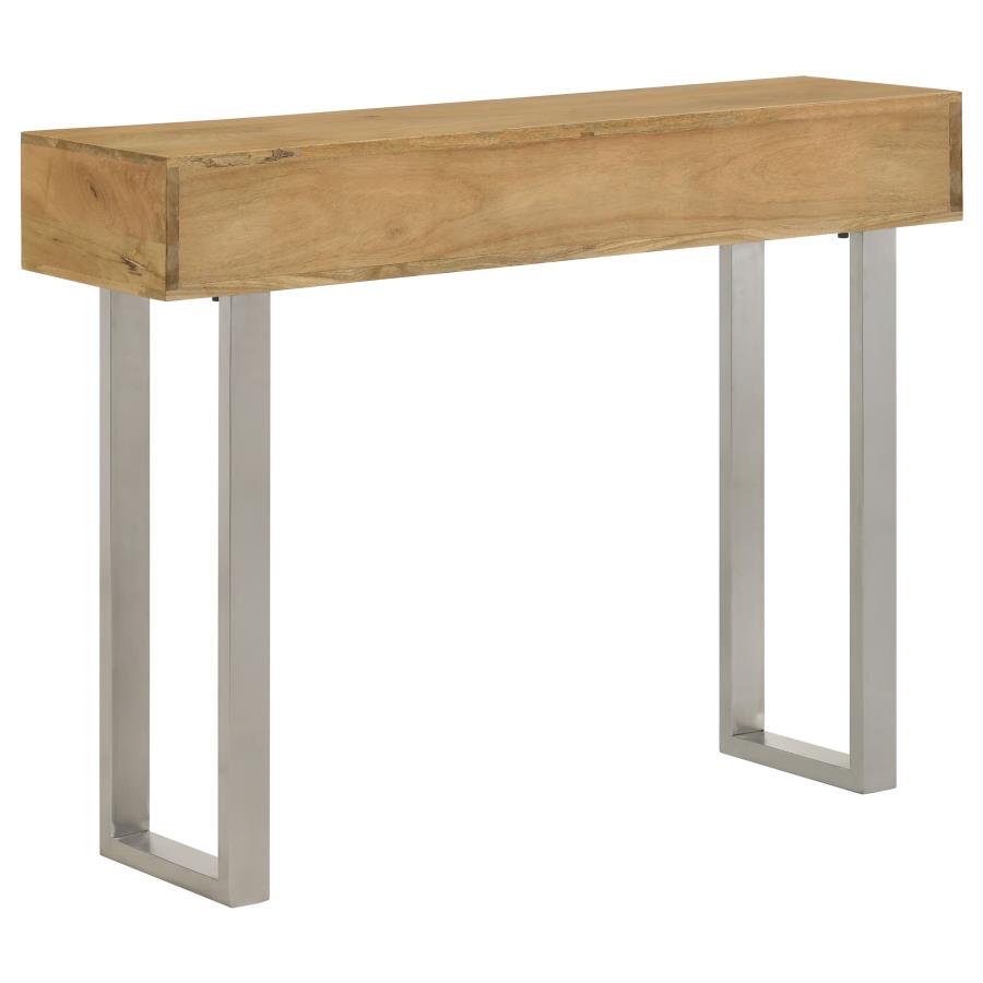 Draco 2-drawer Console Table Hand Carved Details Natural - 953512