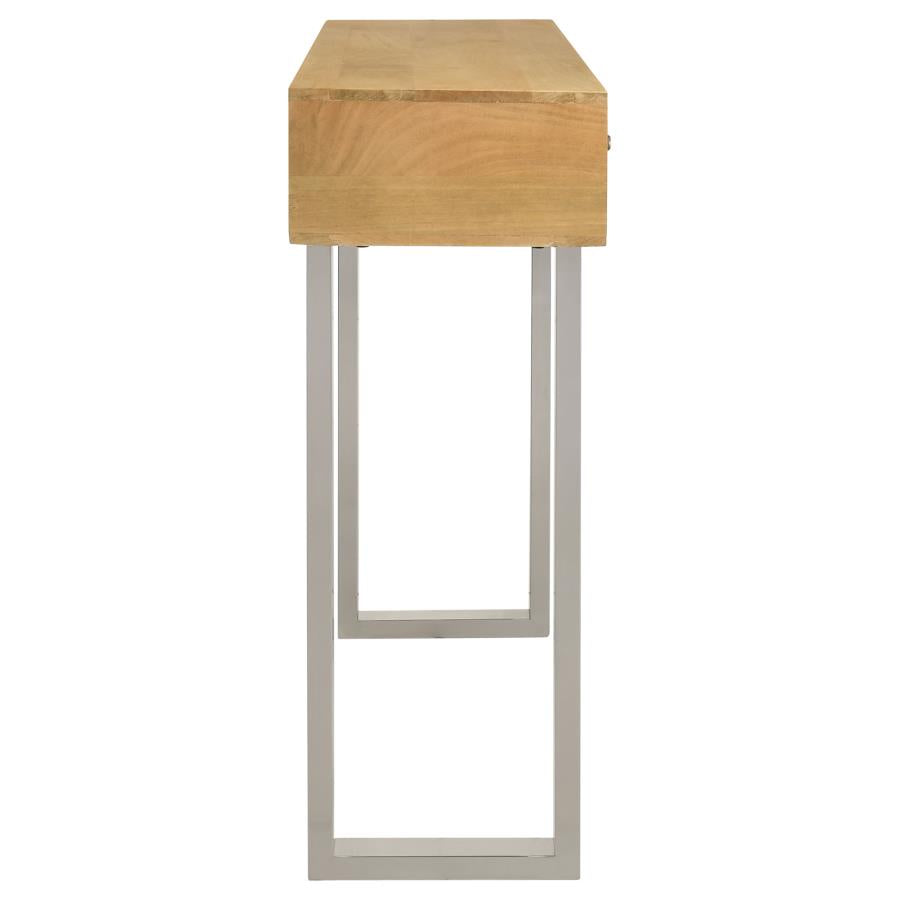 Draco 2-drawer Console Table Hand Carved Details Natural - 953512