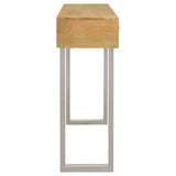 Draco 2-drawer Console Table Hand Carved Details Natural - 953512