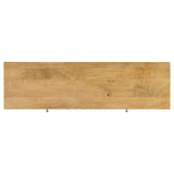 Draco 2-drawer Console Table Hand Carved Details Natural - 953512