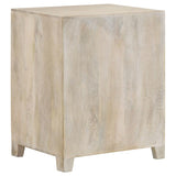 August 1-drawer Trellis Pattern Storage Cabinet White Washed - 953569