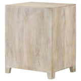 August 1-drawer Trellis Pattern Storage Cabinet White Washed - 953569
