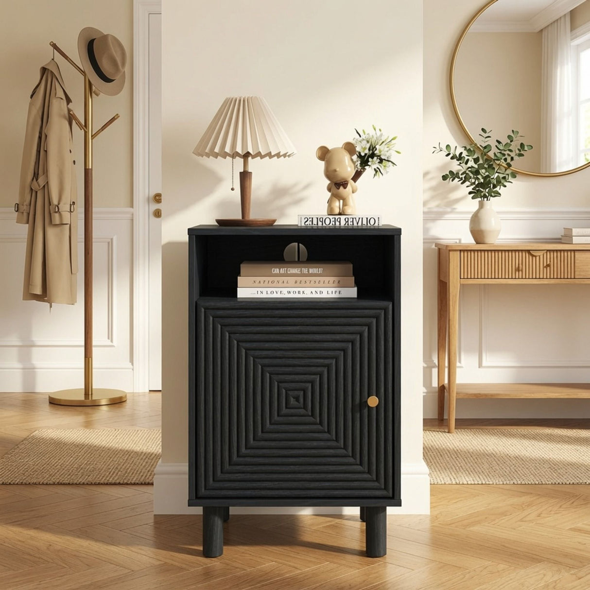 Nightstand With Charging Station & Storage