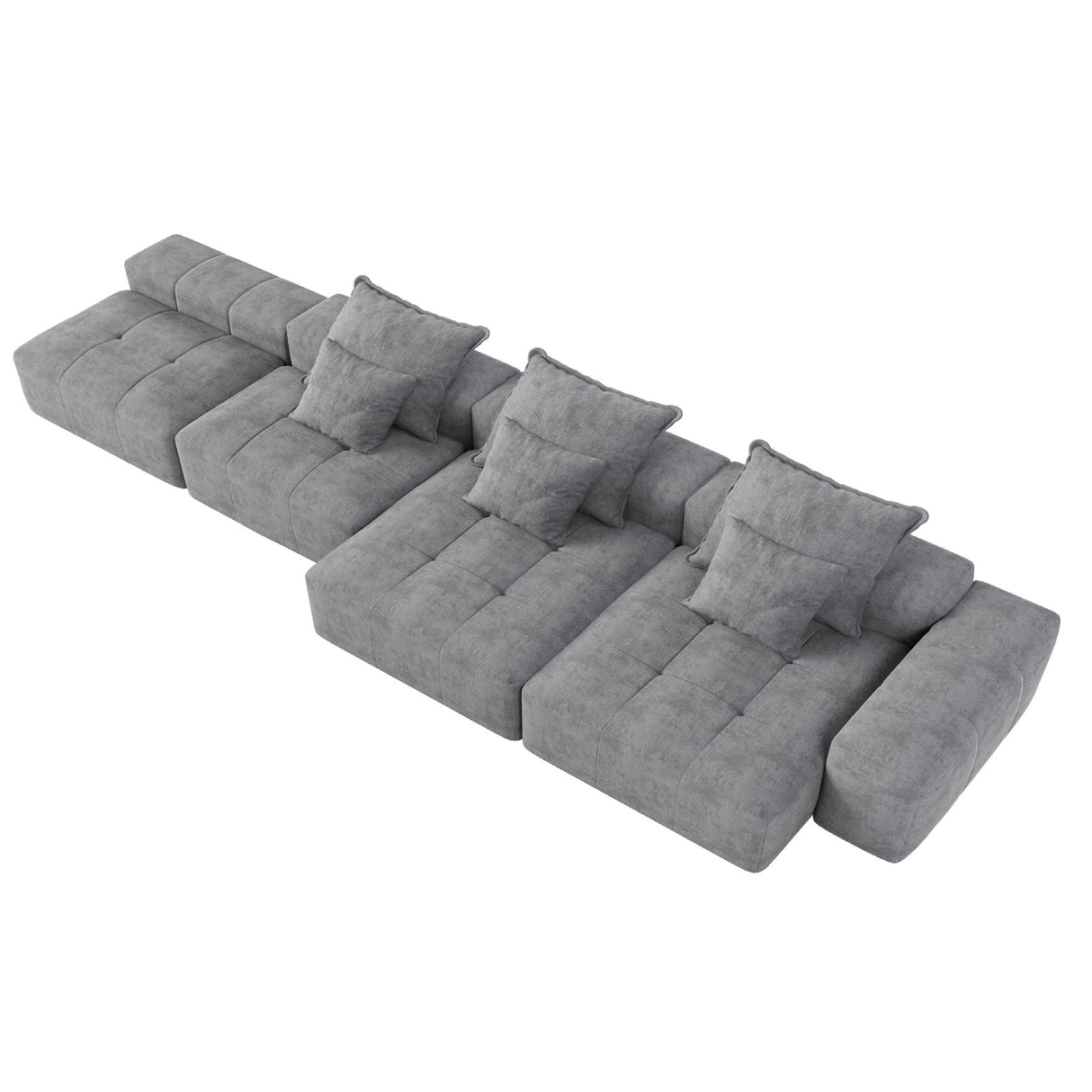 Modern Oversized, Modular Sectional Sofa With Pillows
