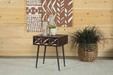 Ezra 1-drawer Rectangular Accent Side Table Coffee Brown - 959539