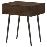 Ezra 1-drawer Rectangular Accent Side Table Coffee Brown - 959539
