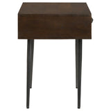 Ezra 1-drawer Rectangular Accent Side Table Coffee Brown - 959539