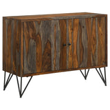 Macon 2-door Sheesham Wood Storage Accent Cabinet Grey - 959615