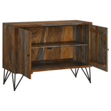 Macon 2-door Sheesham Wood Storage Accent Cabinet Grey - 959615