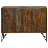 Macon 2-door Sheesham Wood Storage Accent Cabinet Grey - 959615