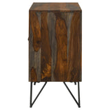 Macon 2-door Sheesham Wood Storage Accent Cabinet Grey - 959615