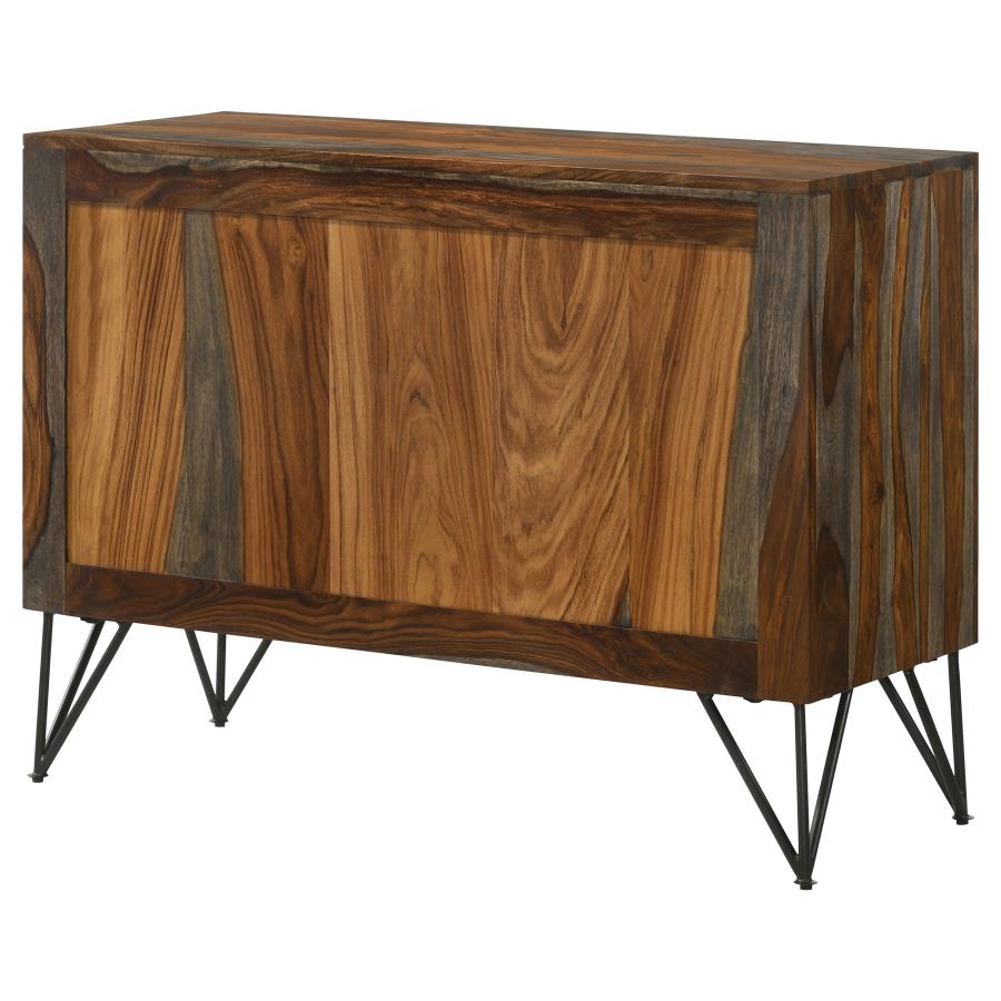 Macon 2-door Sheesham Wood Storage Accent Cabinet Grey - 959615