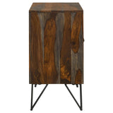 Macon 2-door Sheesham Wood Storage Accent Cabinet Grey - 959615