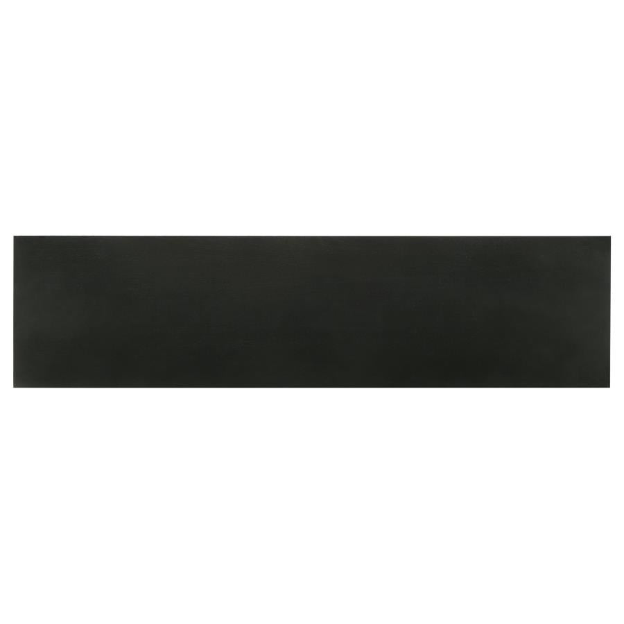 Riddell 4-door Wood Reeding Accent Cabinet Matte Black - 959631