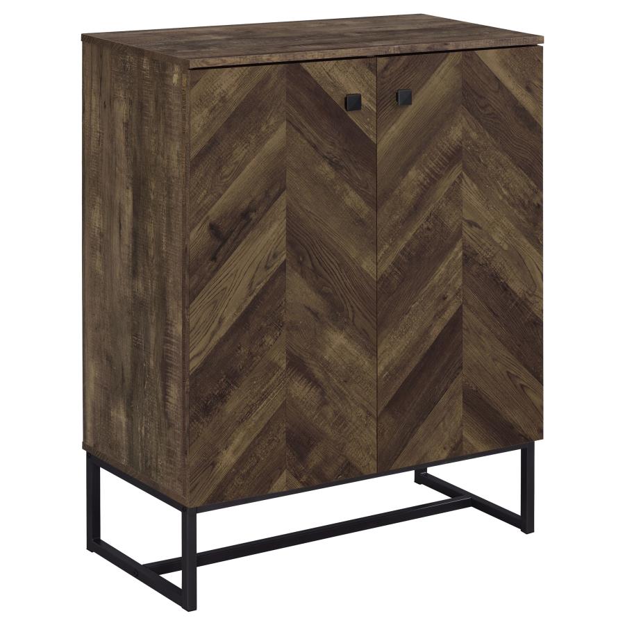 Carolyn 2-door Engineered Wood Accent Cabinet Rustic Oak - 959639